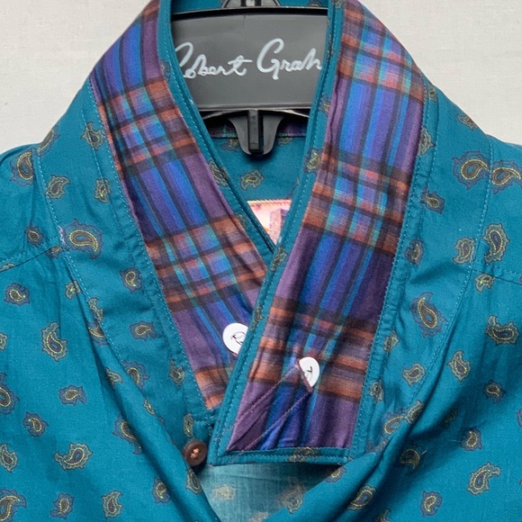 🆕 ROBERT GRAHAM shirt top button down XL - Picture 5 of 8